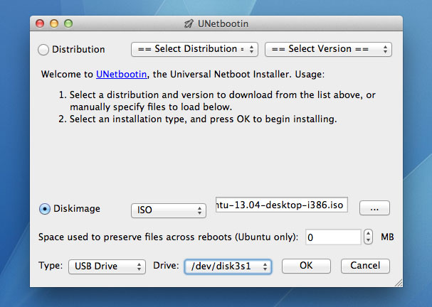 linux for mac on a usb